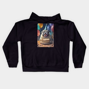 Pug Birthday Card #2 Kids Hoodie